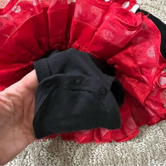 NEWBORN Disney Minnie Mouse Red & Black Polka Dot outfit Costume w/free puppet - Picture 4 of 13